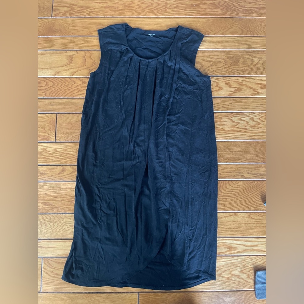Garnet Hill Black Midi Dress